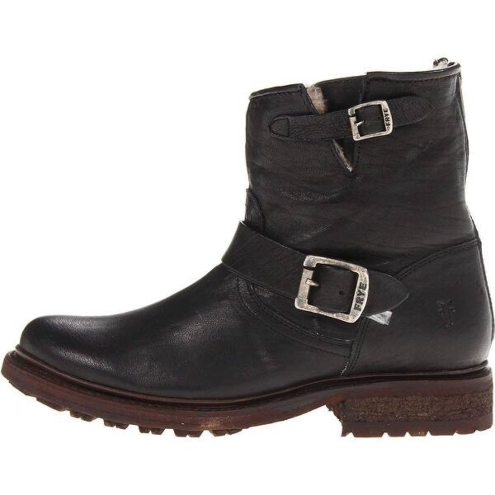 Frye Valerie Leather Shearling Ankle Boot bootie 7